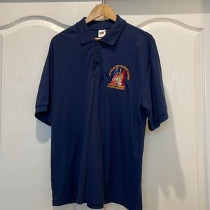 Men’s blue polo shirt. Size L. American Embassy Jakarta. USMC. NWOT.